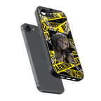 caution back phone cover | glass case for iphone 16e