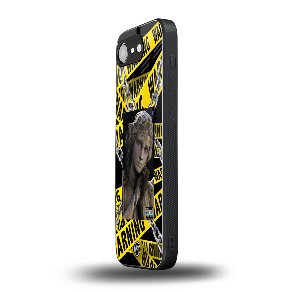 caution back phone cover | glass case for iphone 16e