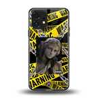 caution back phone cover | glass case for nothing phone 1