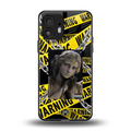 caution back phone cover | glass case for nothing phone 2