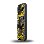 caution back phone cover | glass case for nothing phone 2