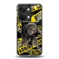 caution back phone cover | glass case for oneplus nord 3