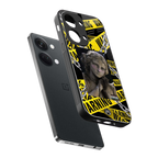 caution back phone cover | glass case for oneplus nord 3