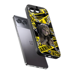 caution back phone cover | glass case for oneplus nord 4