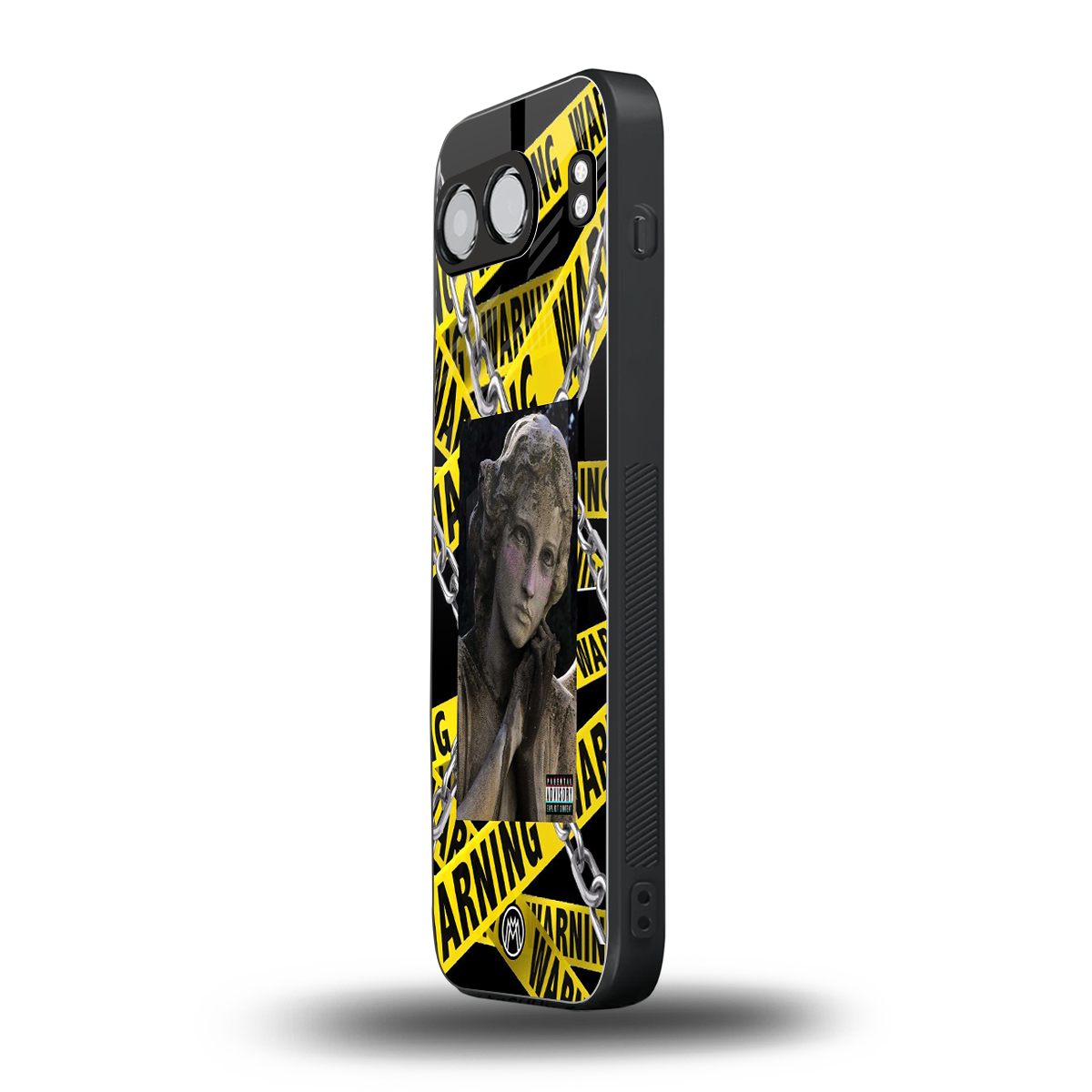 caution back phone cover | glass case for oneplus nord 4