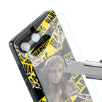 caution back phone cover | glass case for oneplus nord 4