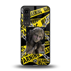caution back phone cover | glass case for oneplus nord ce 4 lite