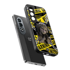 caution back phone cover | glass case for oneplus nord ce 4
