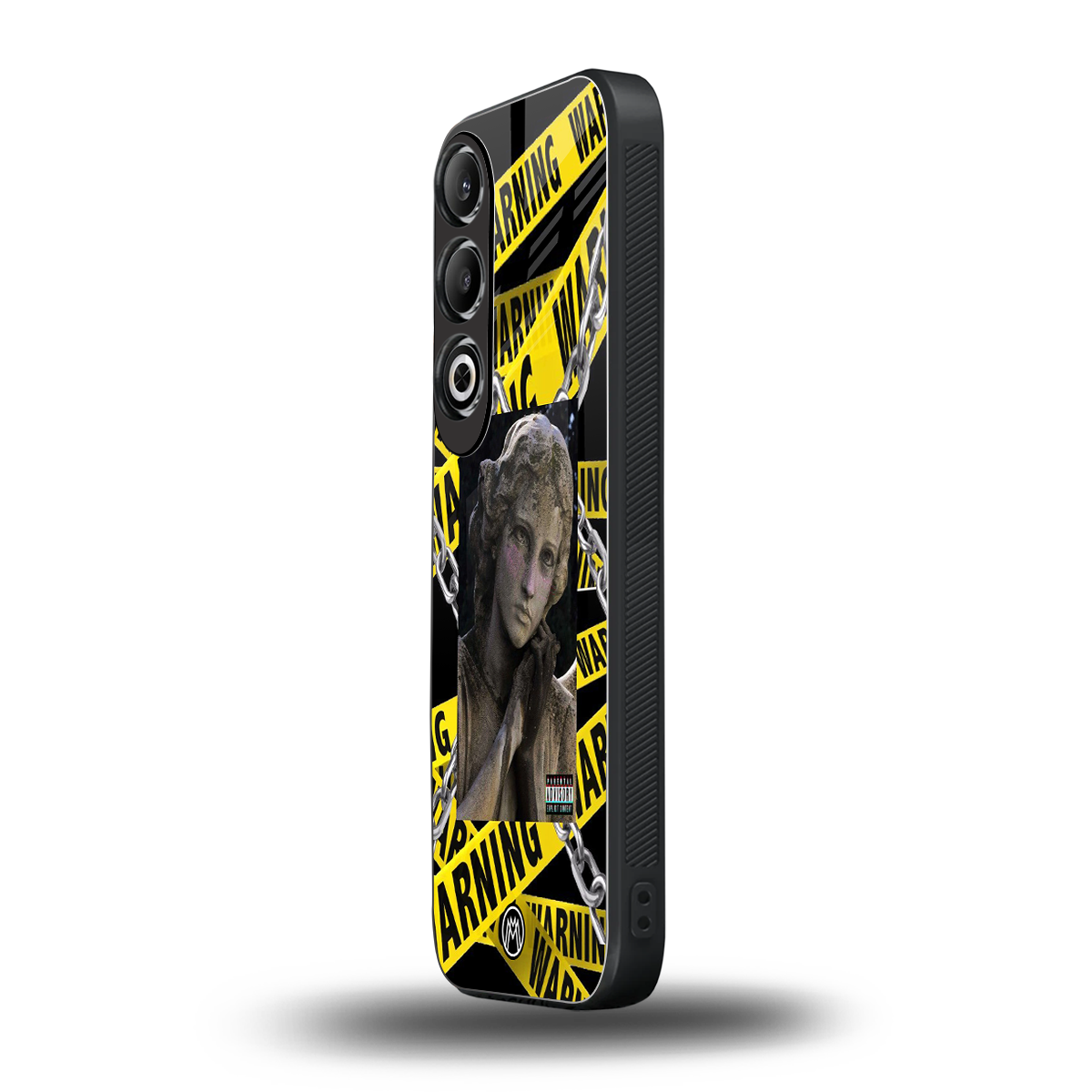 caution back phone cover | glass case for oneplus nord ce 4