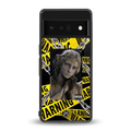 caution back phone cover | glass case for google pixel 6 pro