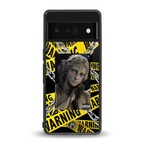 caution back phone cover | glass case for google pixel 6 pro