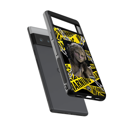 caution back phone cover | glass case for google pixel 6 pro
