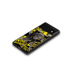 caution back phone cover | glass case for google pixel 6 pro
