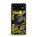 caution back phone cover | glass case for google pixel 6