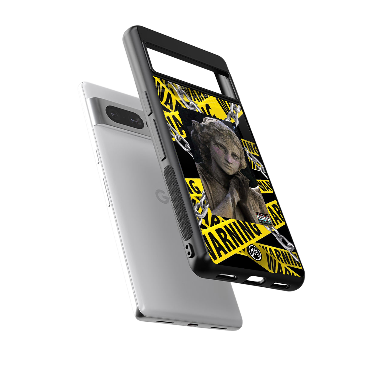 caution back phone cover | glass case for google pixel 7 pro
