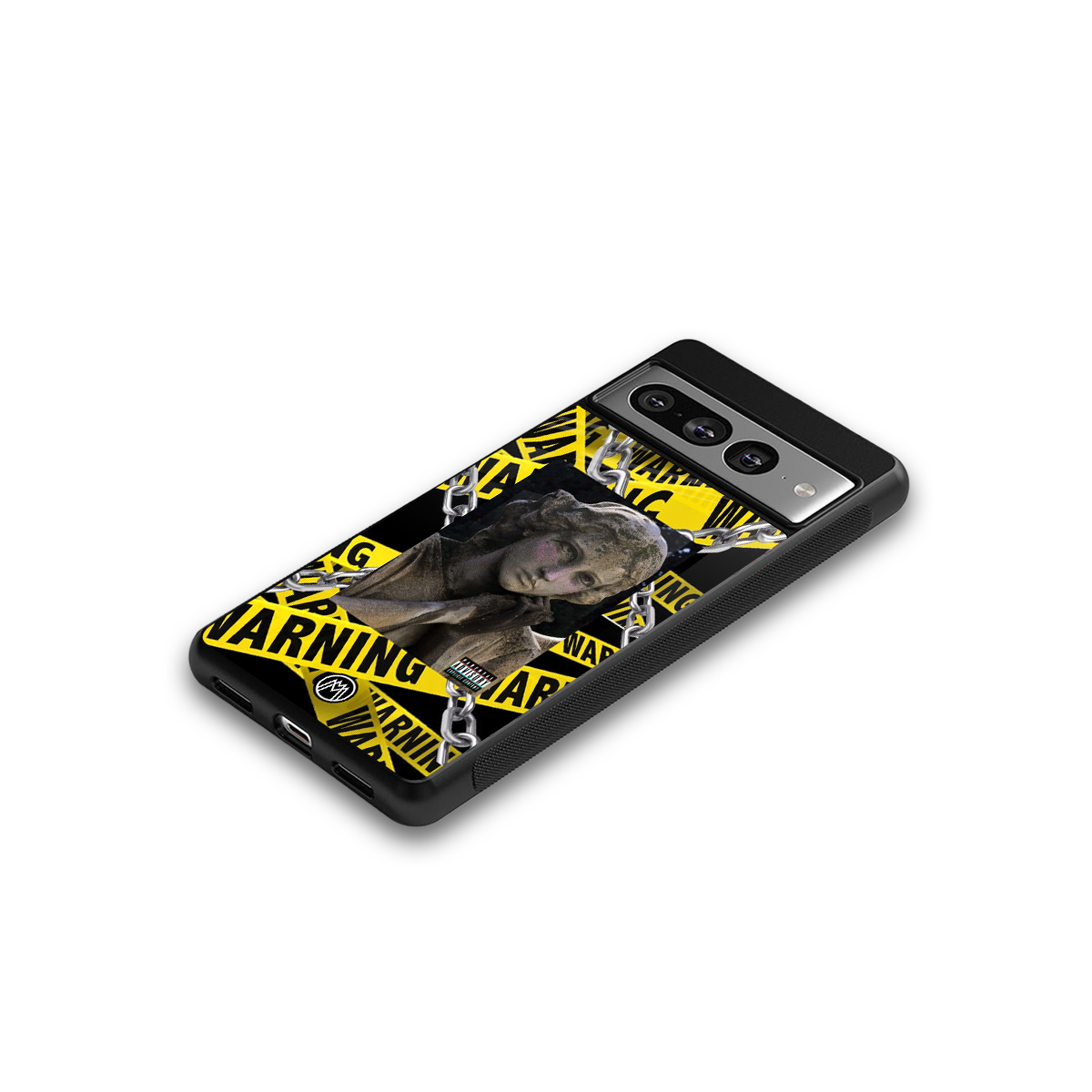 caution back phone cover | glass case for google pixel 7 pro