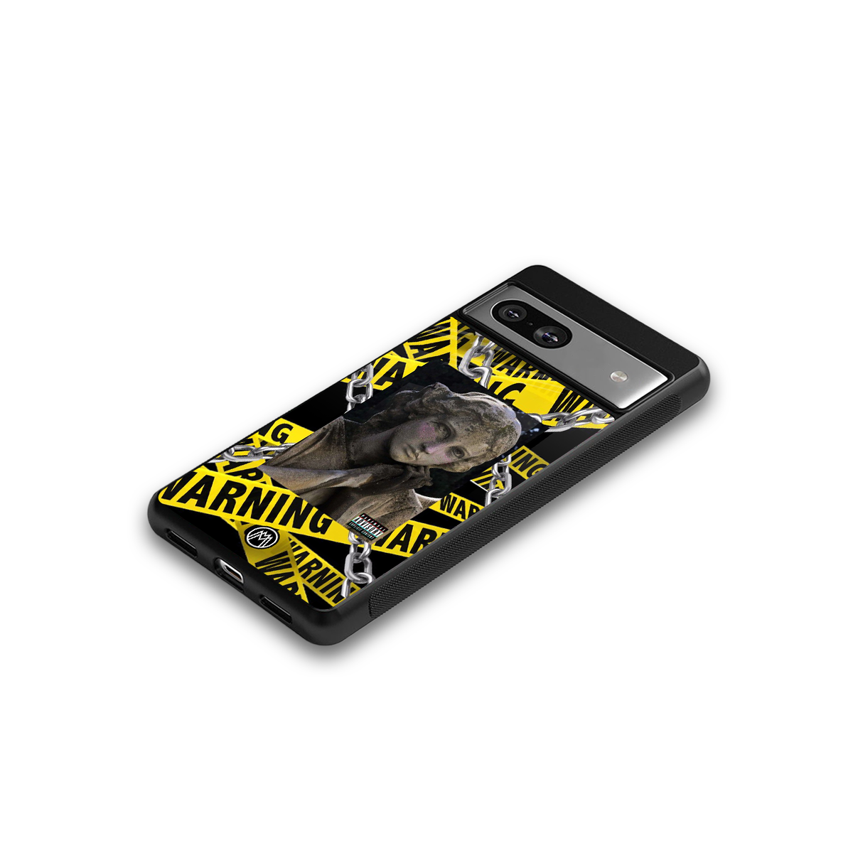 caution back phone cover | glass case for Google Pixel 7A