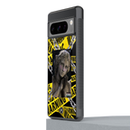 caution back phone cover | glass case for google pixel 8 pro
