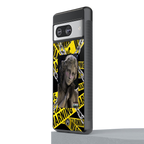 caution back phone cover | glass case for Google Pixel 8