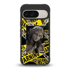 caution back phone cover | glass case for google pixel 9