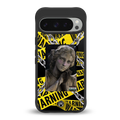 caution back phone cover | glass case for google pixel 9 pro xl