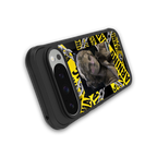 caution back phone cover | glass case for google pixel 9 pro