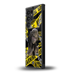caution back phone cover | glass case for samsung galaxy s23 ultra