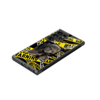 caution back phone cover | glass case for samsung galaxy s23 ultra