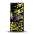 caution back phone cover | glass case for samsung galaxy s25 ultra