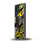 caution back phone cover | glass case for samsung galaxy s25 ultra