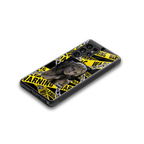caution back phone cover | glass case for samsung galaxy s25 ultra
