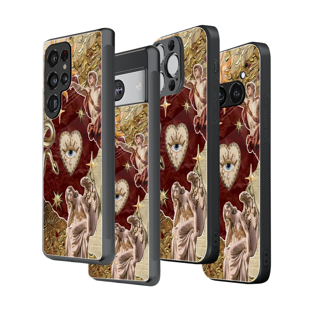 Stylish Glass Back Case for All Smartphones iPhone, Samsung, OnePlus, Pixel, Redmi, Oppo, Vivo, Motorola