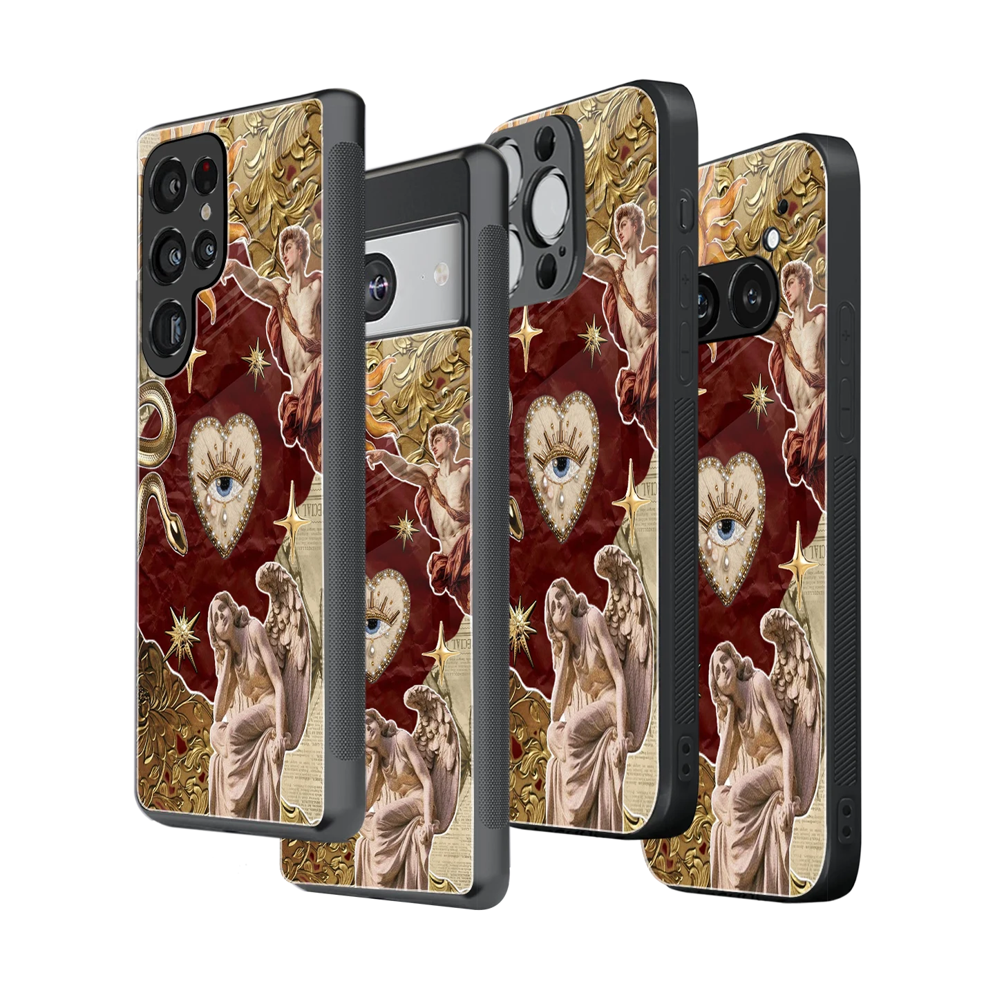 Stylish Glass Back Case for All Smartphones iPhone, Samsung, OnePlus, Pixel, Redmi, Oppo, Vivo, Motorola