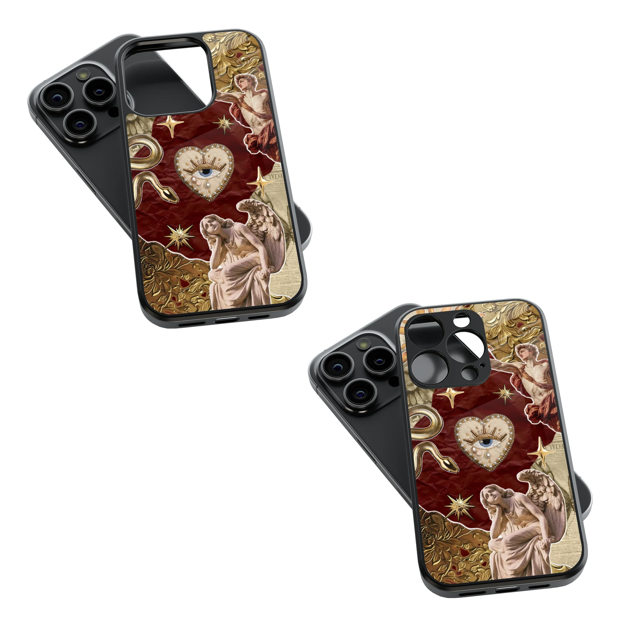 Trendy Glass Back Mobile Case for iPhone, Samsung, Redmi, OnePlus, Google Pixel, Motorola