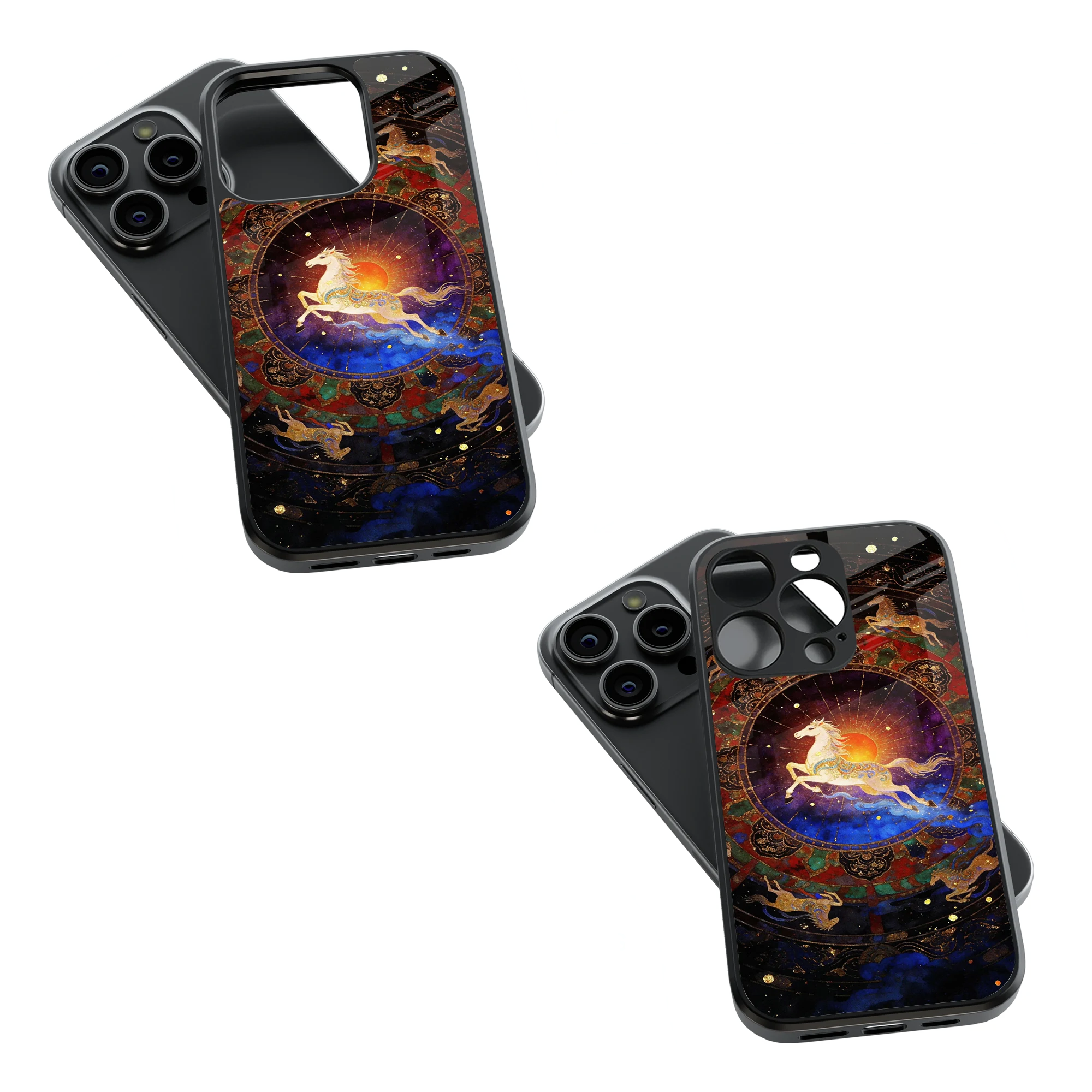 Trendy Glass Back Mobile Case for iPhone, Samsung, Redmi, OnePlus, Google Pixel, Motorola