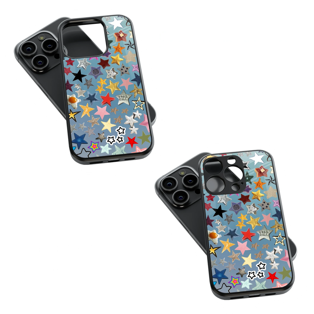 Trendy Glass Back Mobile Case for iPhone, Samsung, Redmi, OnePlus, Google Pixel, Motorola