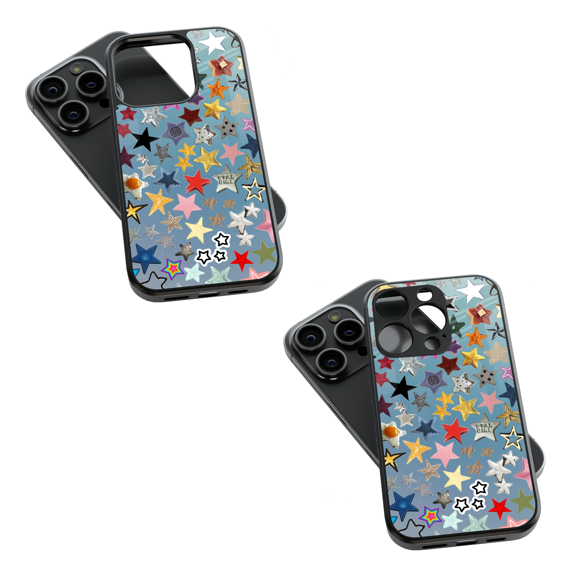 Trendy Glass Back Mobile Case for iPhone, Samsung, Redmi, OnePlus, Google Pixel, Motorola