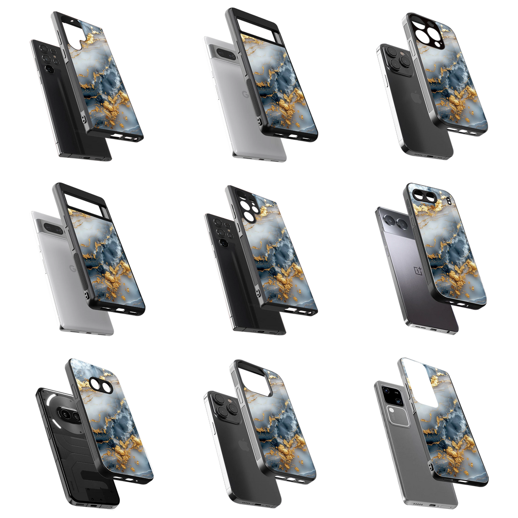 Durable Glass Back Mobile Case for iPhone, Samsung, OnePlus, Google Pixel, Redmi, Vivo, Oppo