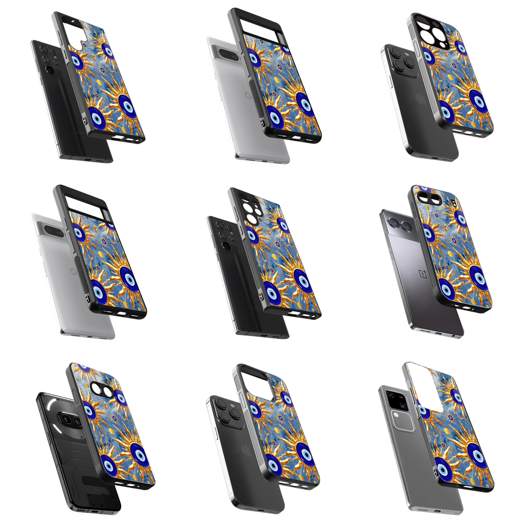 Durable Glass Back Mobile Case for iPhone, Samsung, OnePlus, Google Pixel, Redmi, Vivo, Oppo
