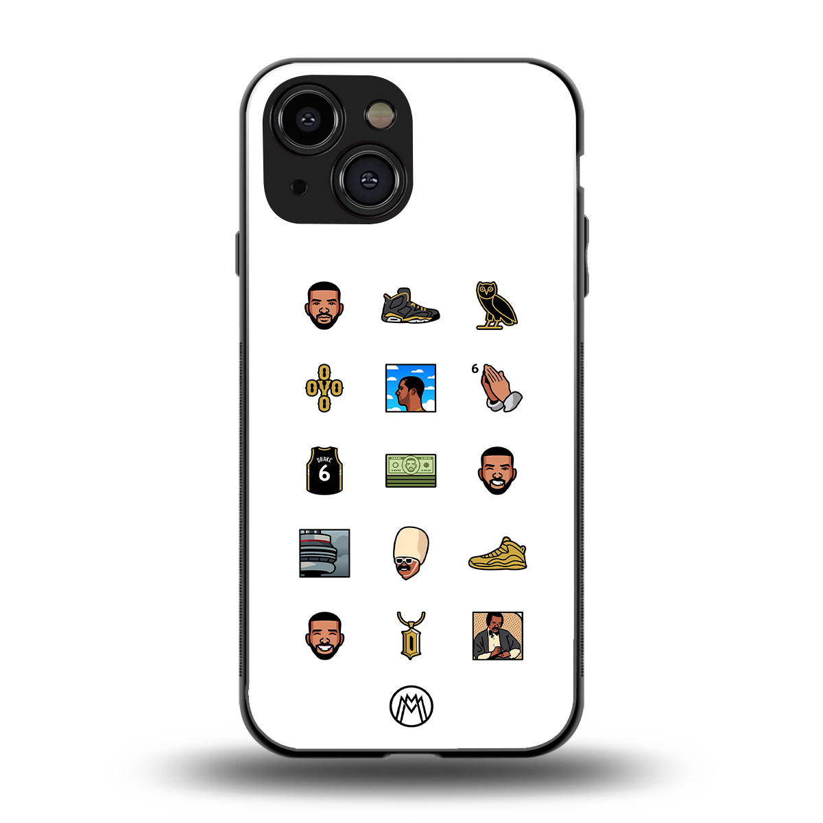 champagne papi back phone cover | glass case for iphone 13 mini