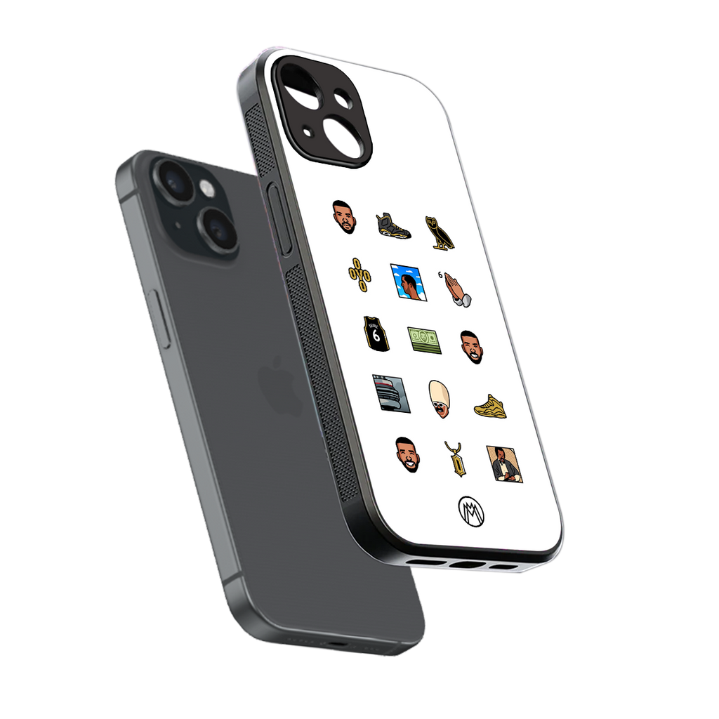 champagne papi back phone cover | glass case for iphone 13 mini