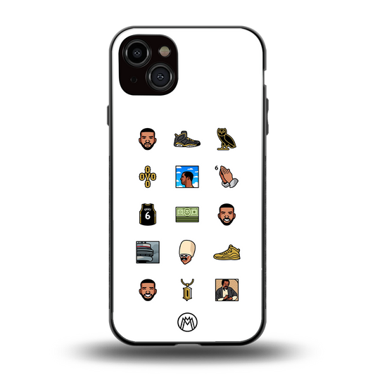 champagne papi back phone cover | glass case for iphone 14 plus