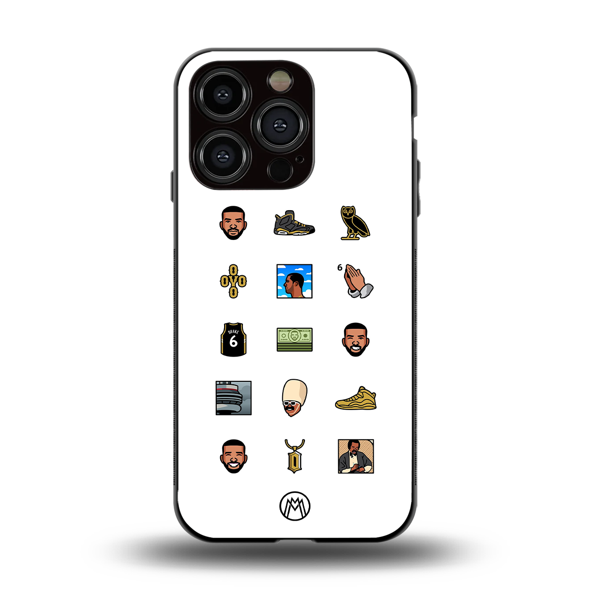 champagne papi back phone cover | glass case for iphone 15 pro