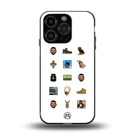 champagne papi back phone cover | glass case for iphone 15 pro