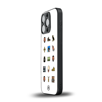 champagne papi back phone cover | glass case for iphone 15 pro