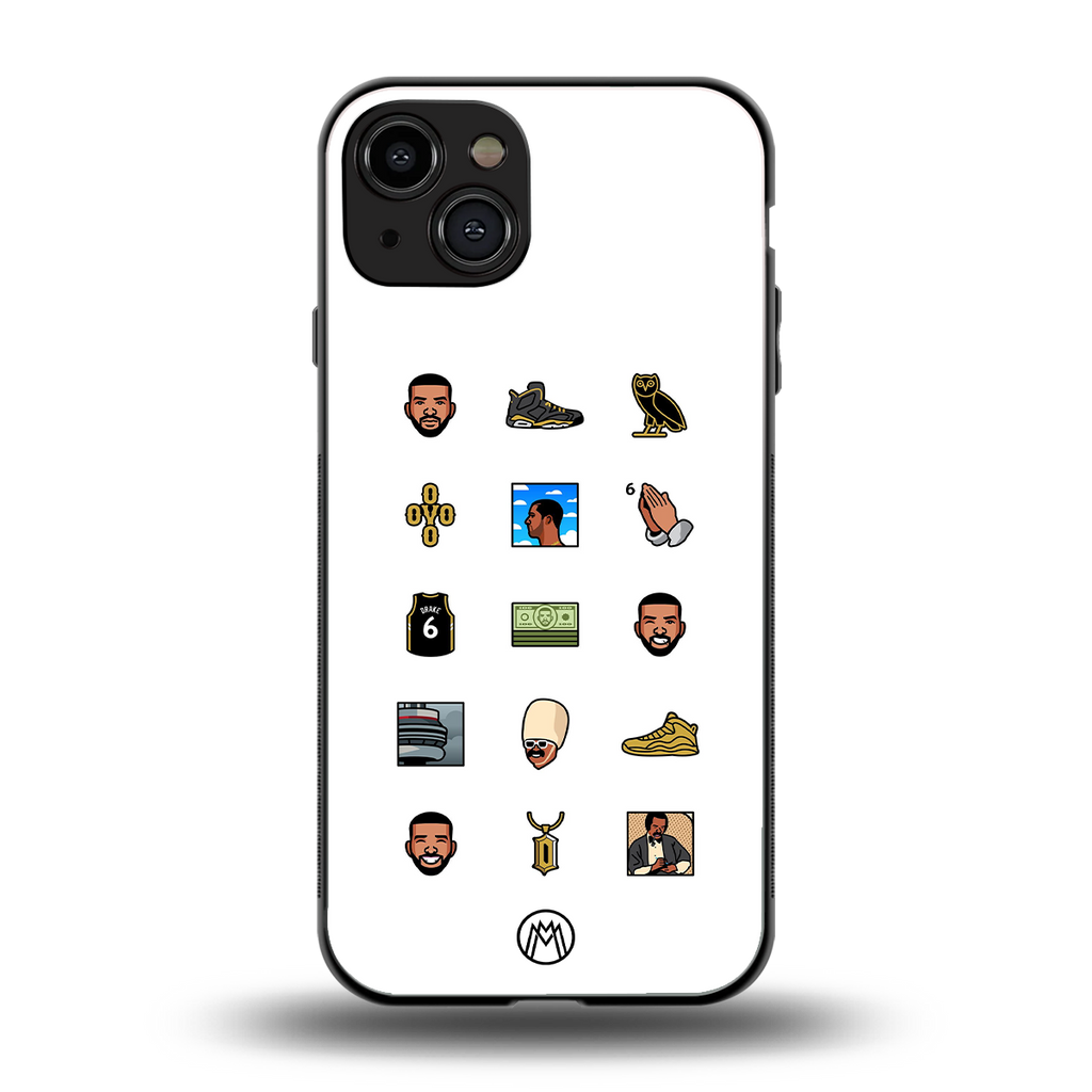 champagne papi back phone cover | glass case for iphone 15