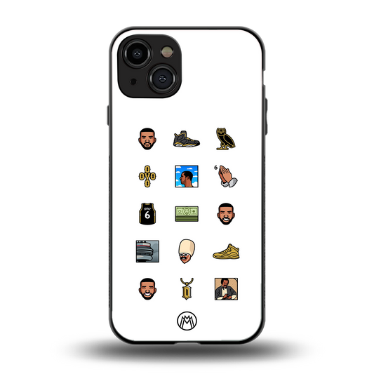 champagne papi back phone cover | glass case for iphone 15