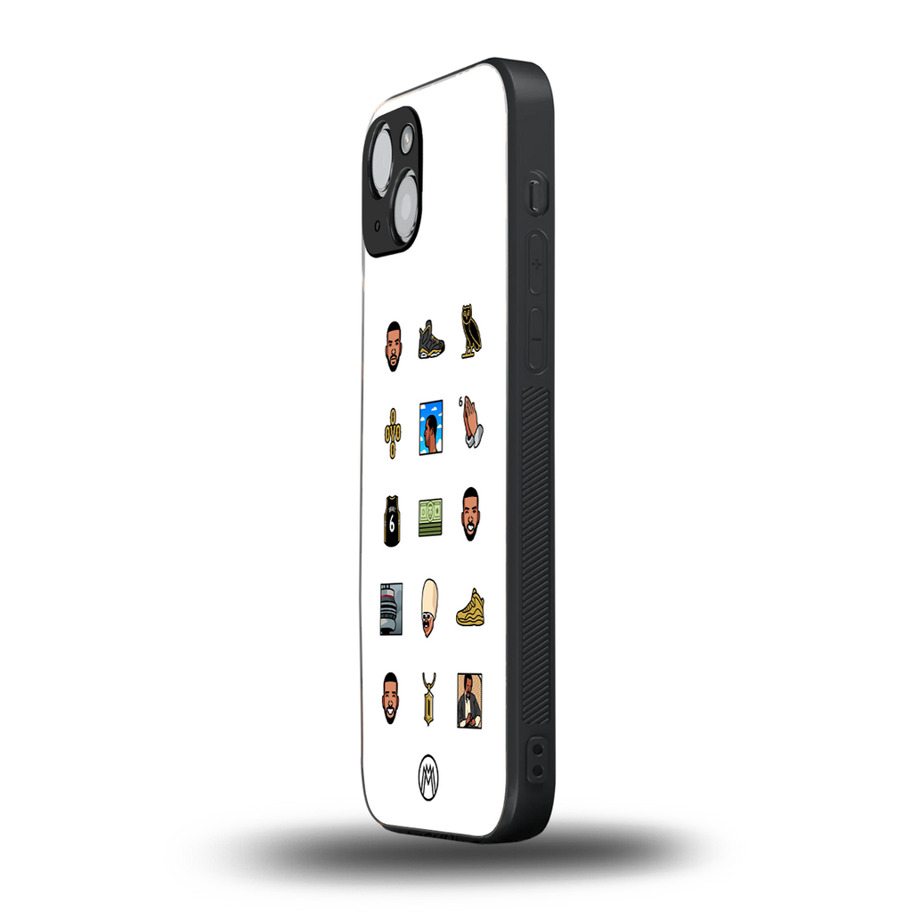 champagne papi back phone cover | glass case for iphone 15