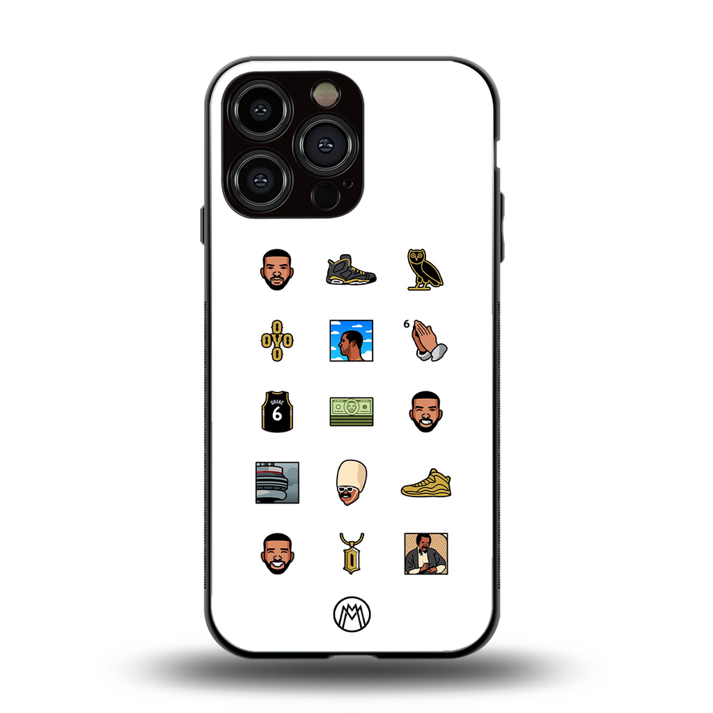 champagne papi back phone cover | glass case for iphone 16 pro max