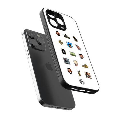 champagne papi back phone cover | glass case for iphone 16 pro